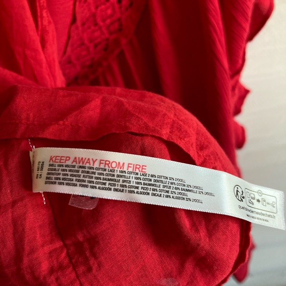 NWOT Free People Oversized “Dream On” Embroidery Tiered Peasant Pocket Maxi - Picture 16 of 16